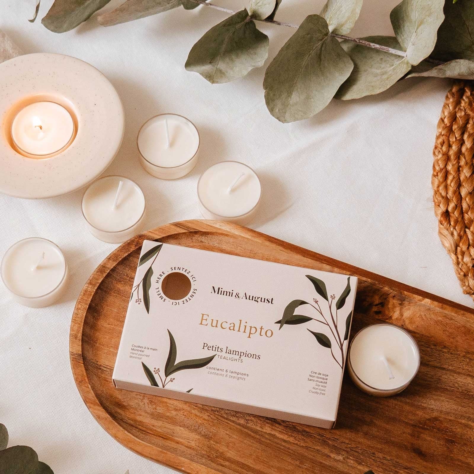 Eucalipto Tealight Candle Set