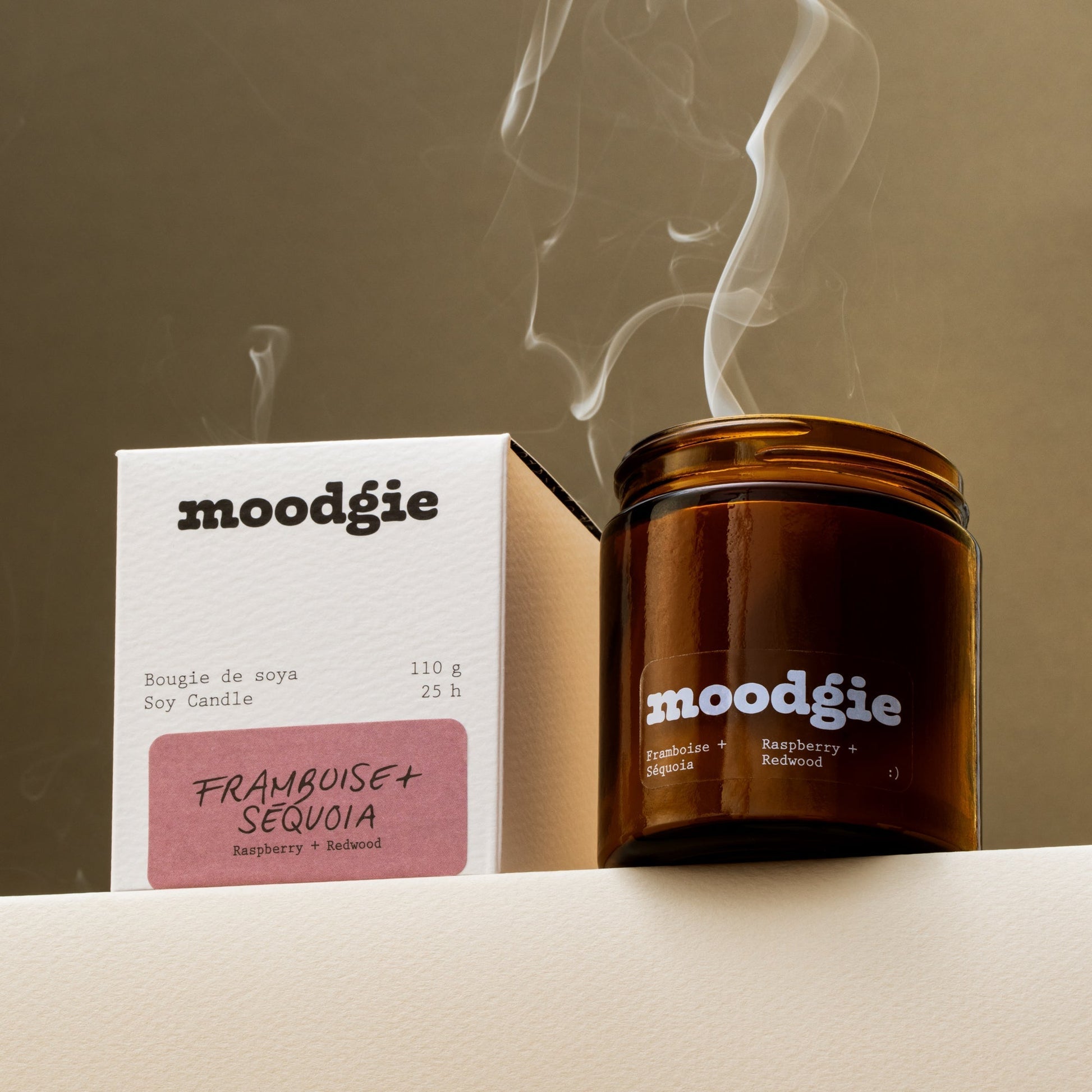 Soya Candle Raspberry + Redwood - 110g